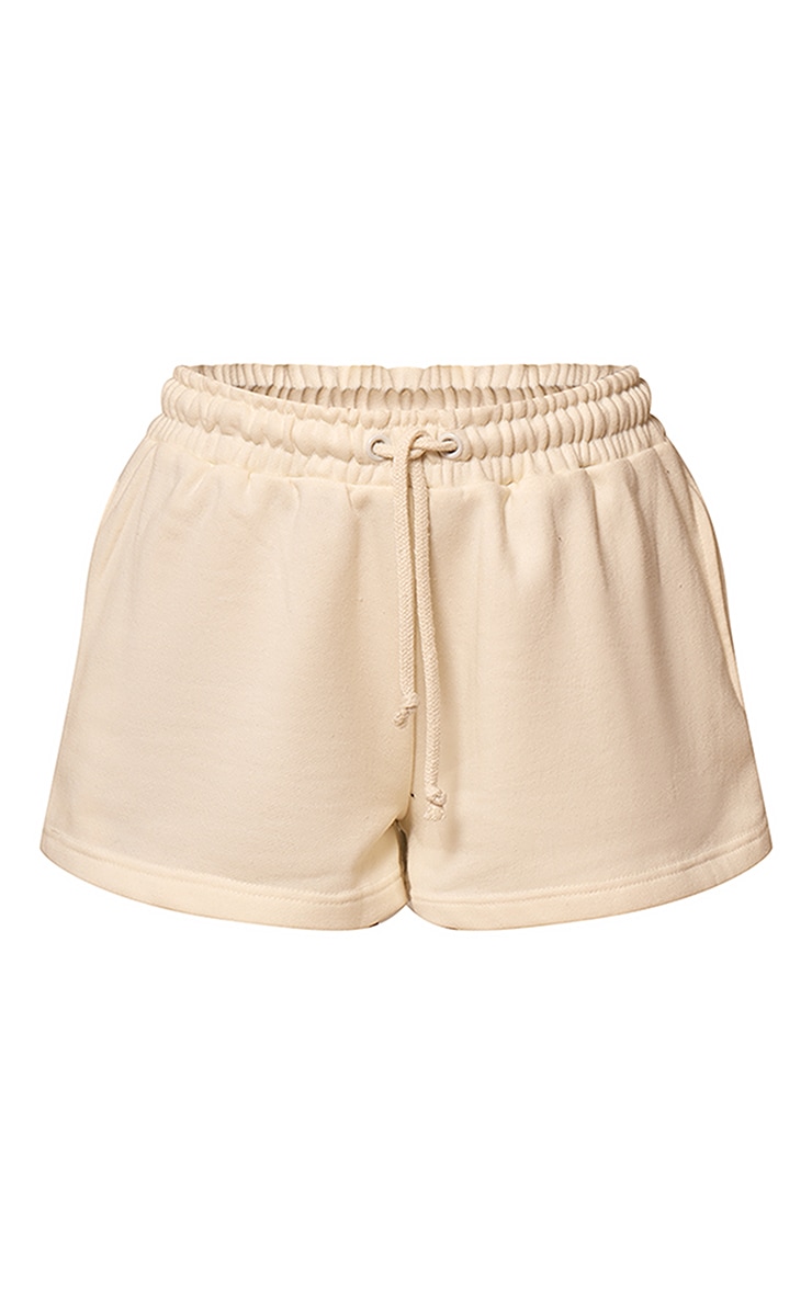 Cream Loopback Mini Sweat Shorts image 5