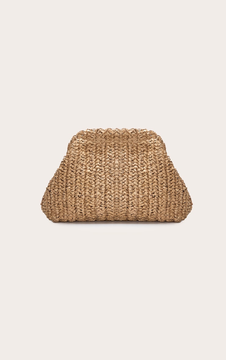 Pochette ample en raphia non coloré image 3