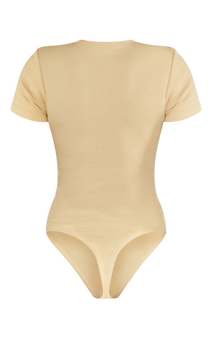 Sage Green Basic Rib Short Sleeve Bodysuit image 6