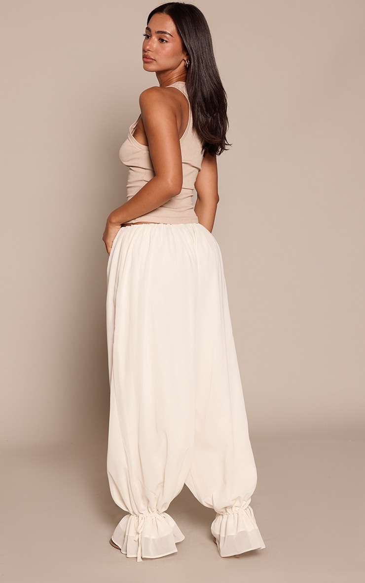 Petite Cream Chiffon Balloon Pants  image 3