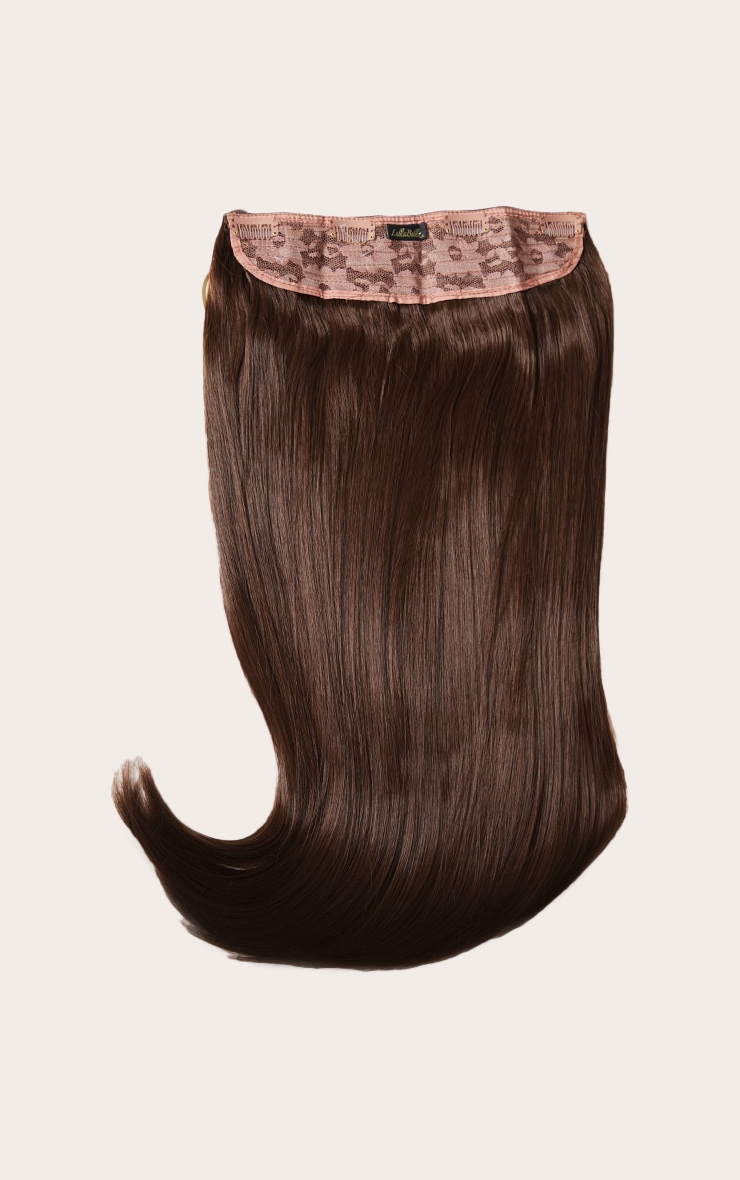 Lullabellz Extension de cheveux lisses épais 1 pièce 61 cm à clips Chocolate Brown image 5