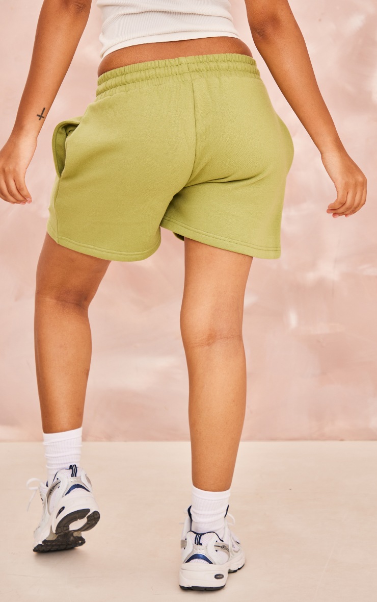 Petite Green Plt Graphic Sweat Short PrettyLittleThing USA