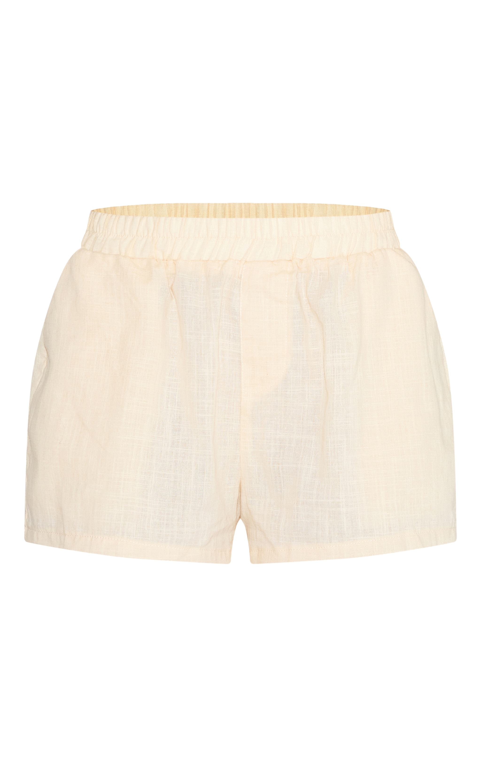  Butter Cream Linen Floaty Shorts image 6