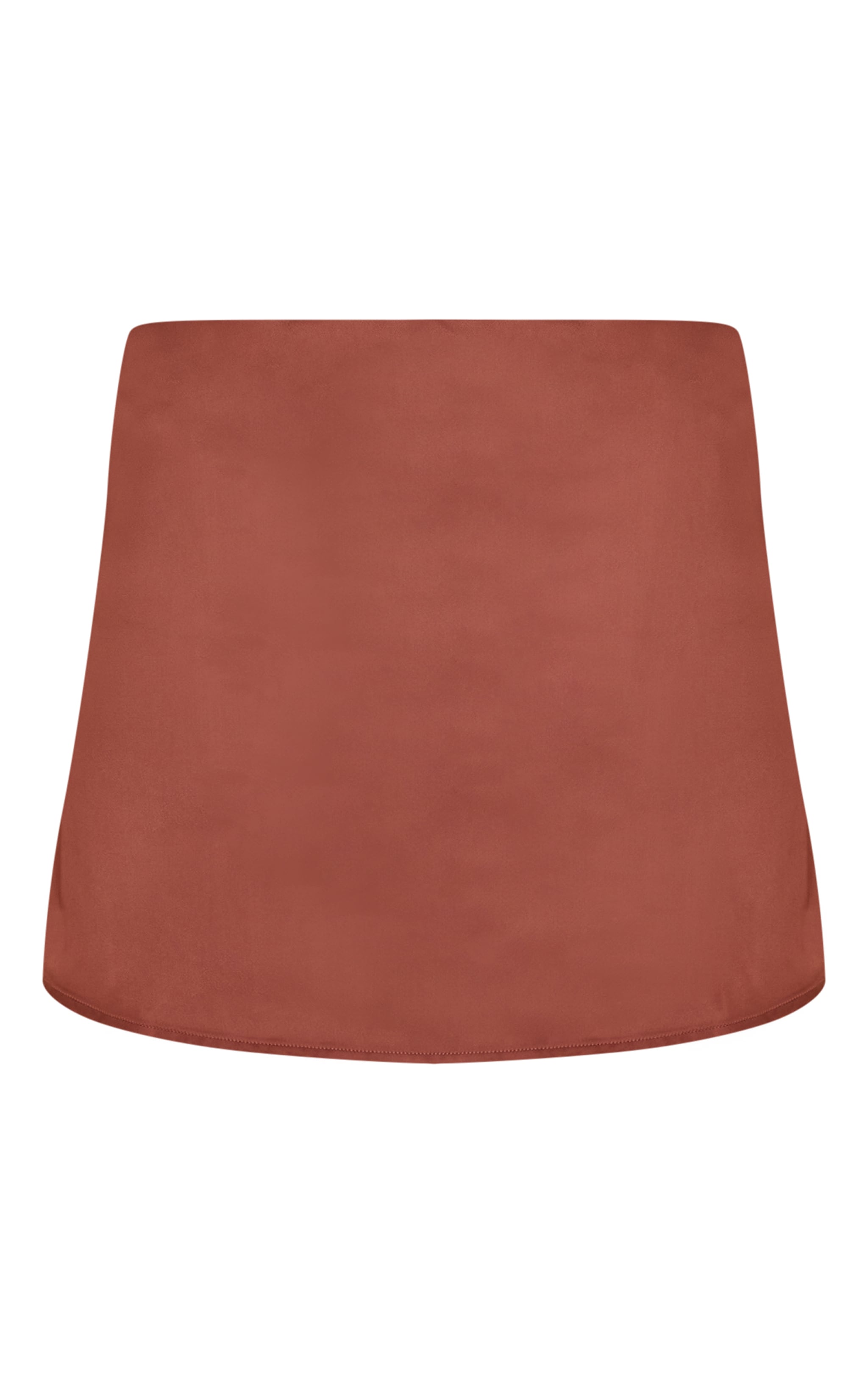Chocolate Satin Mid Rise Floaty A Line Mini Skirt image 6