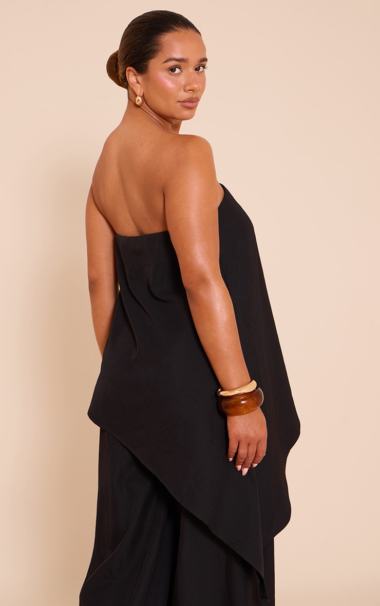 Shape Black Tailored Bandeau Waterfall Top image 2