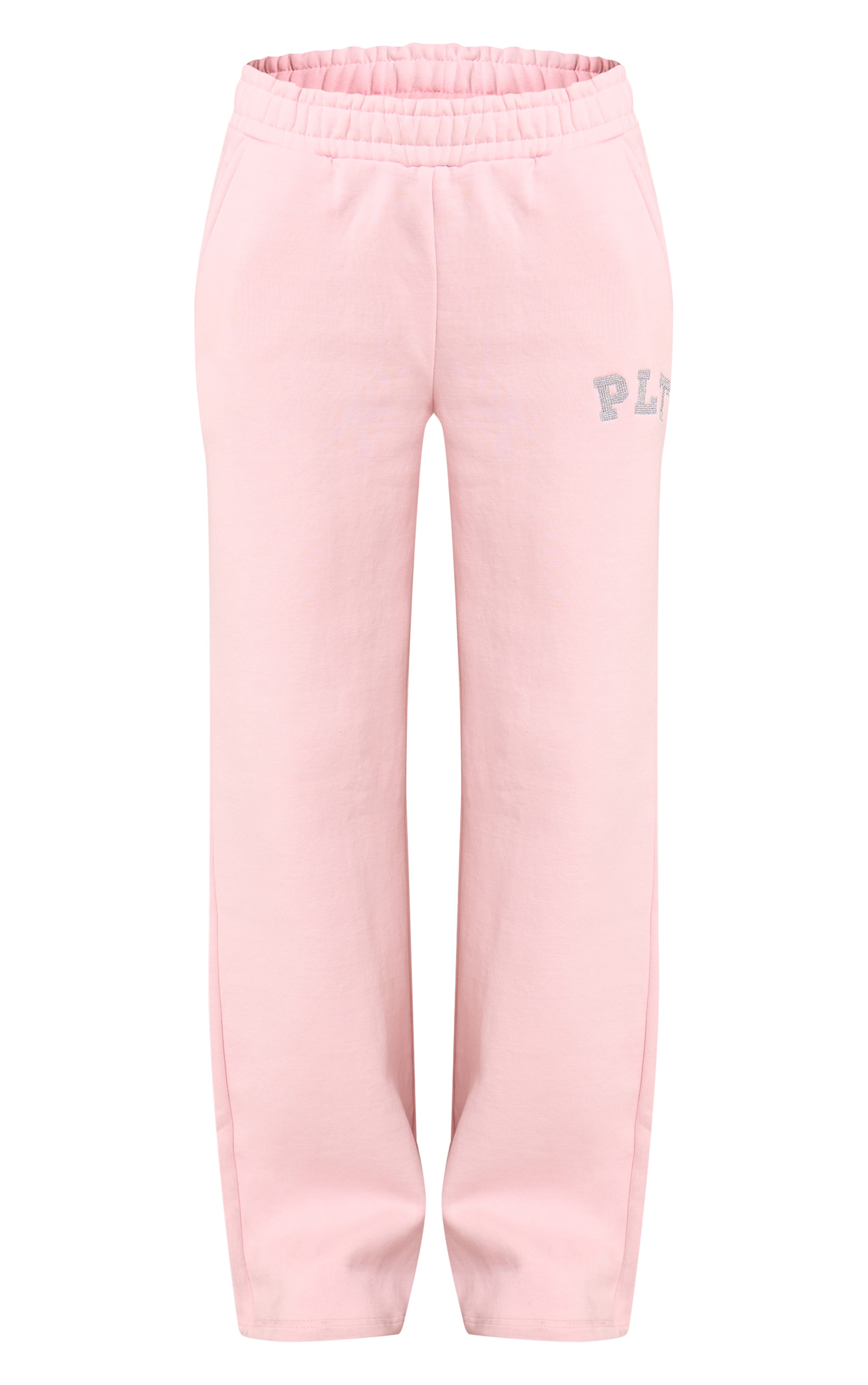 PLT Pink Glitter Logo Straight Leg Track Pant image 5