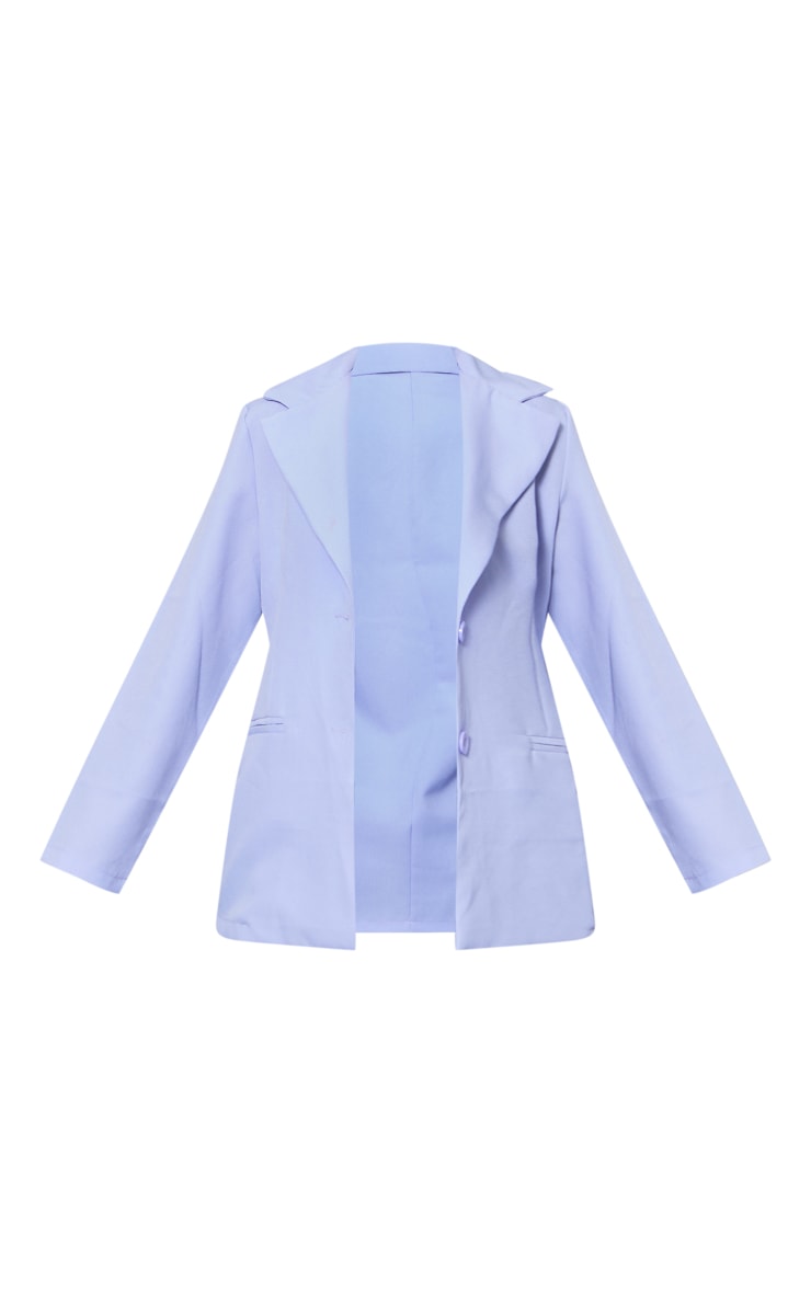 Lilac Fitted Structured Basic Blazer image 5