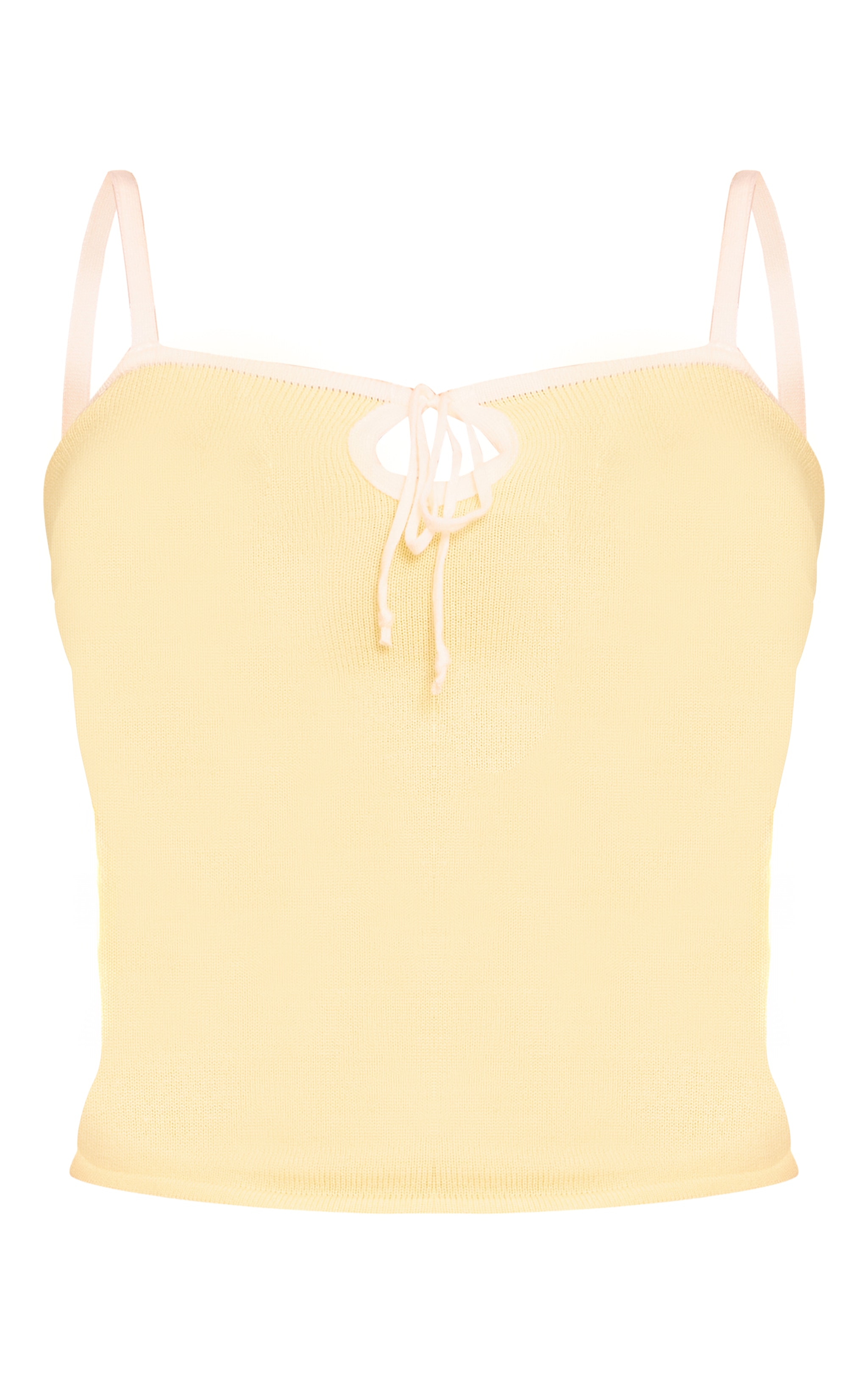 Lemon Contrast Tie Cami Top image 5