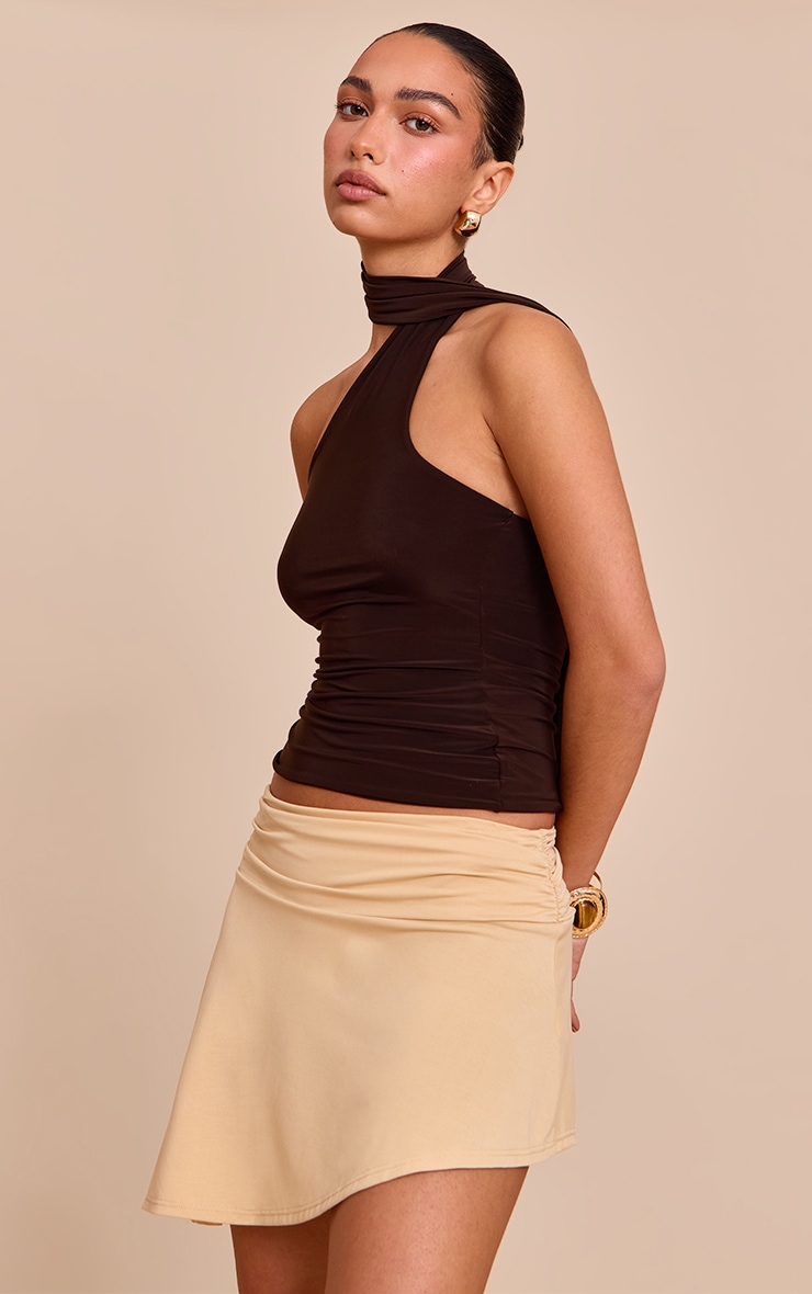 Lemon Modal Asymmetric Mini Skirt image 4
