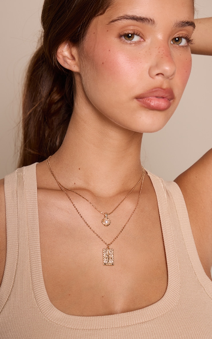 Gold Double Layered Tarot Necklace