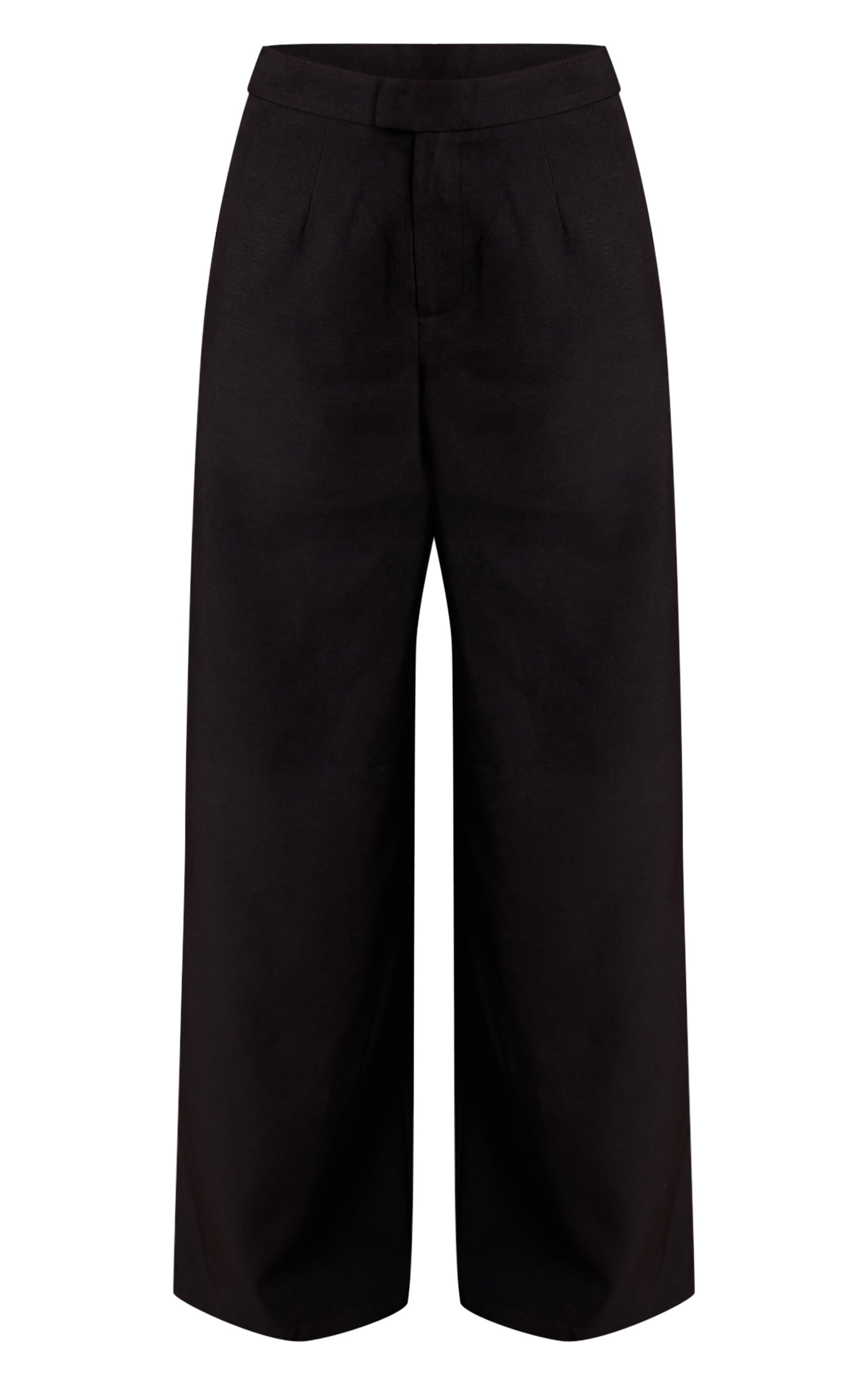 Pantalon tailleur large tissé noir image 5