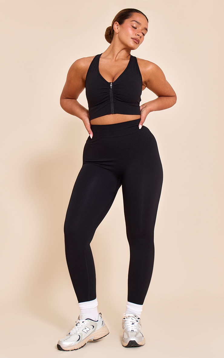 Shape Black Seamless Active Ruched Bum High Waisted Leggings image 1