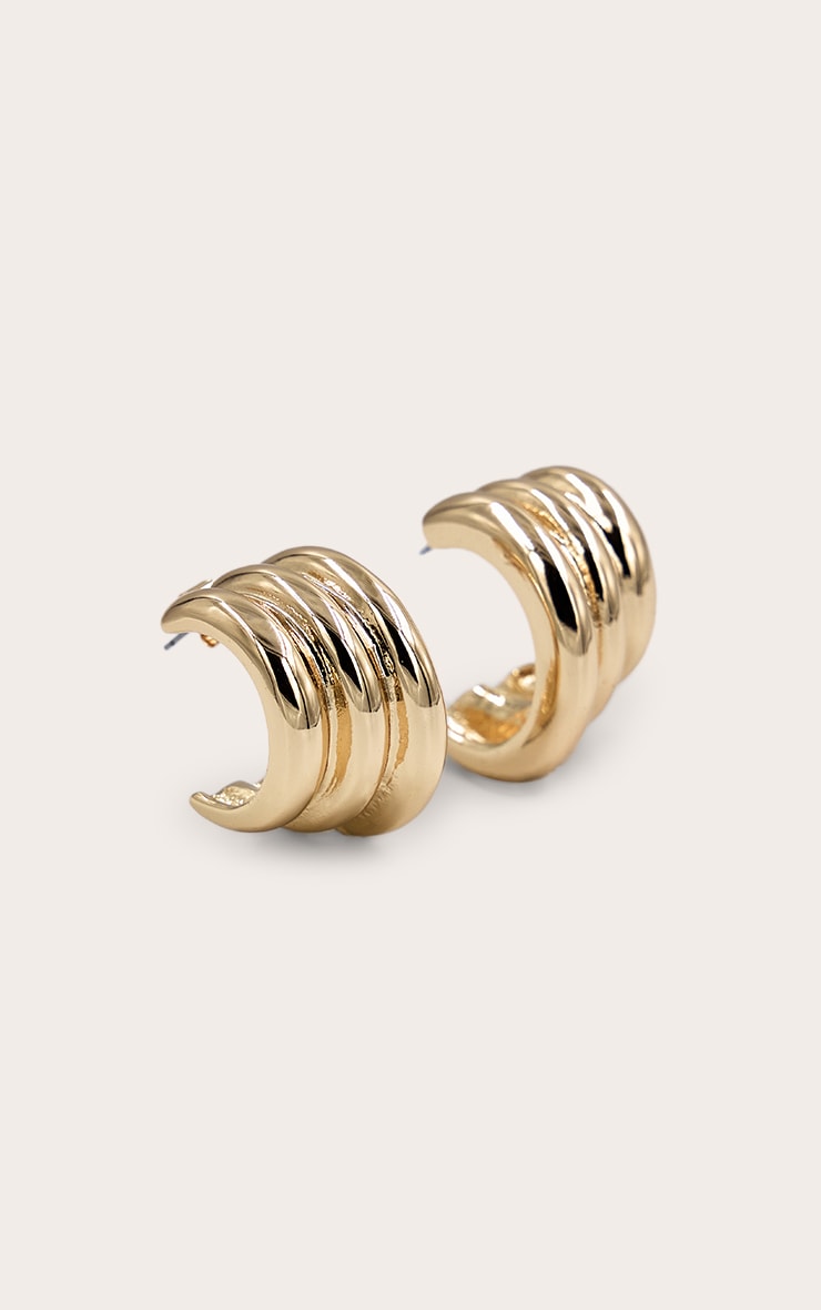 Gold layered Hoop Earrings image 2