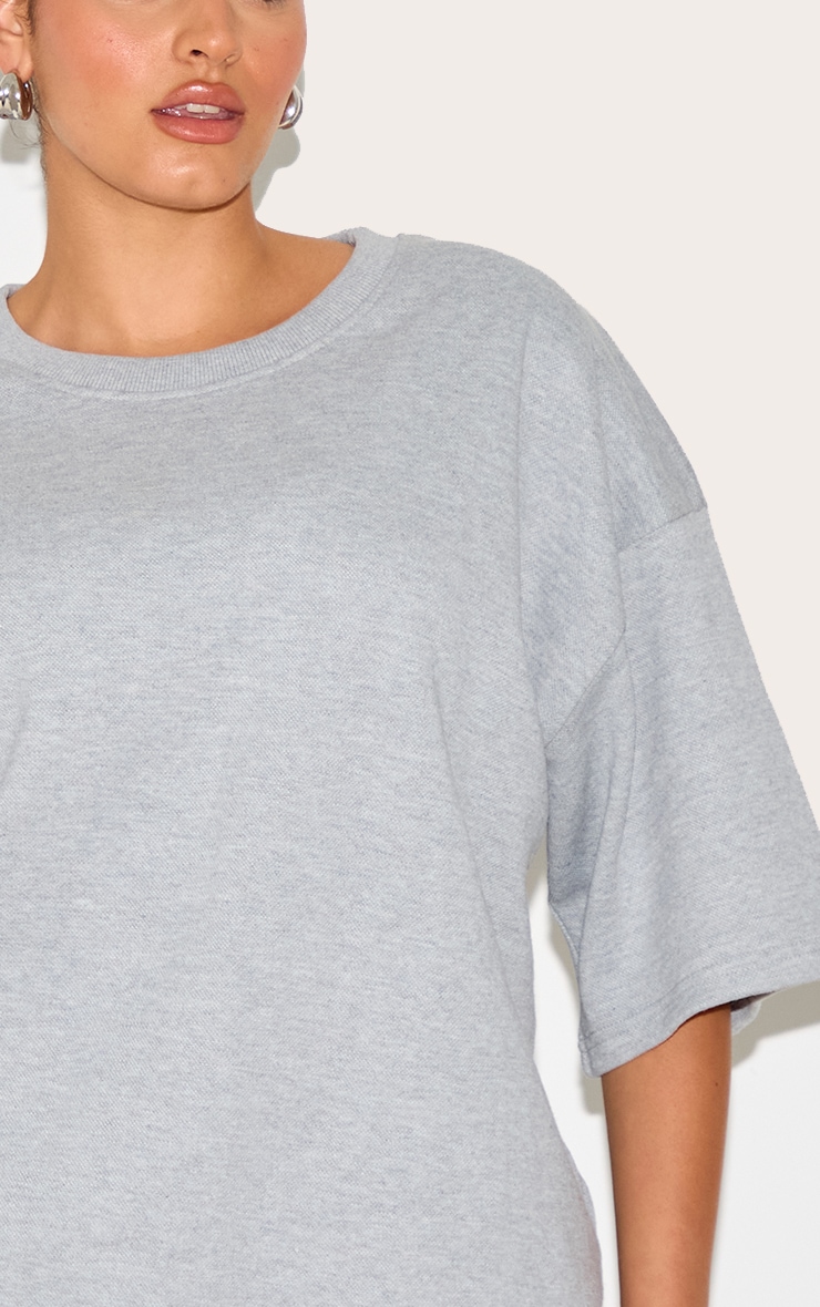 Plus Grey Jersey Oversized T-shirt image 4