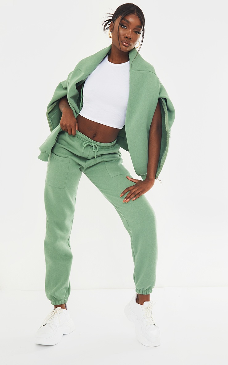 Tall - Jogging olive casual à poches sur les cuisses
