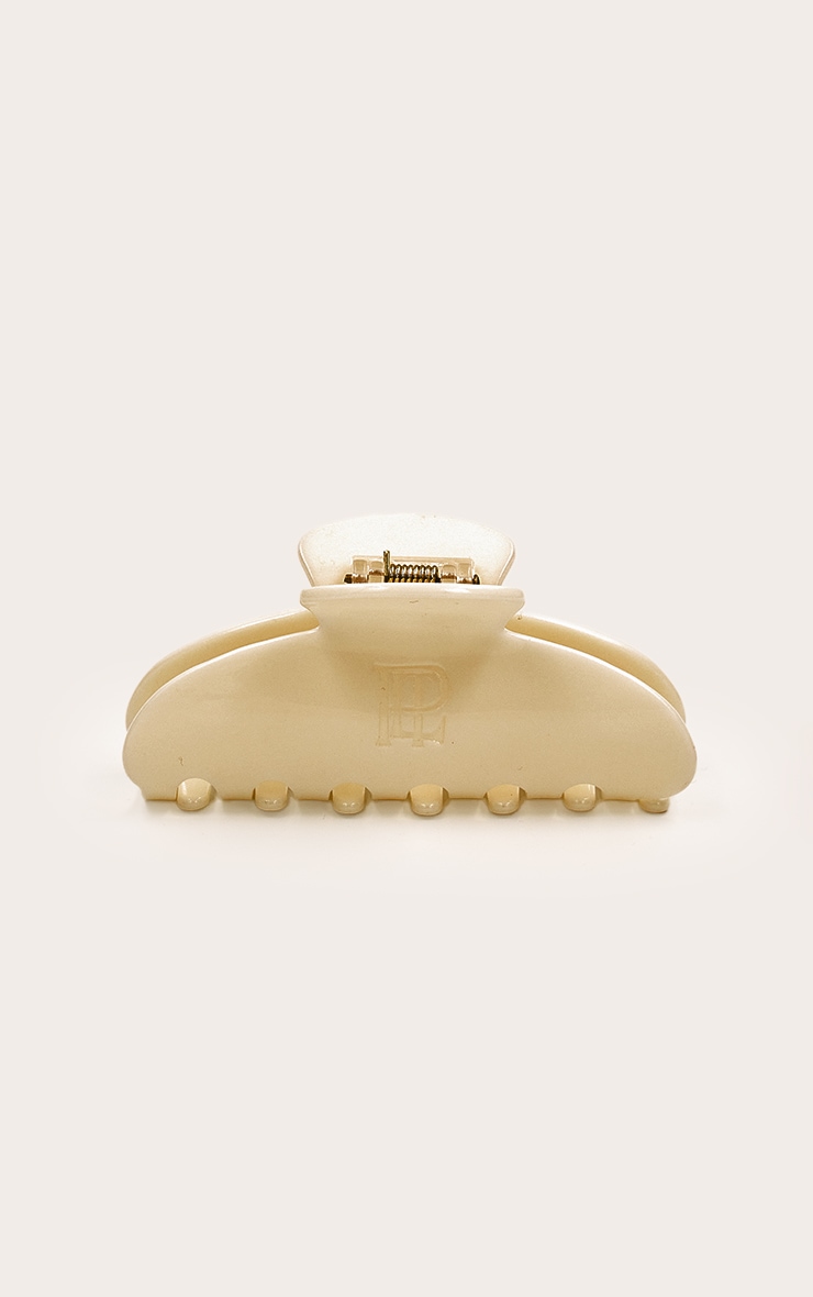 Cream PLT Branded Claw Clip image 2