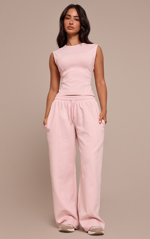 Petite Jogging large tissé rose