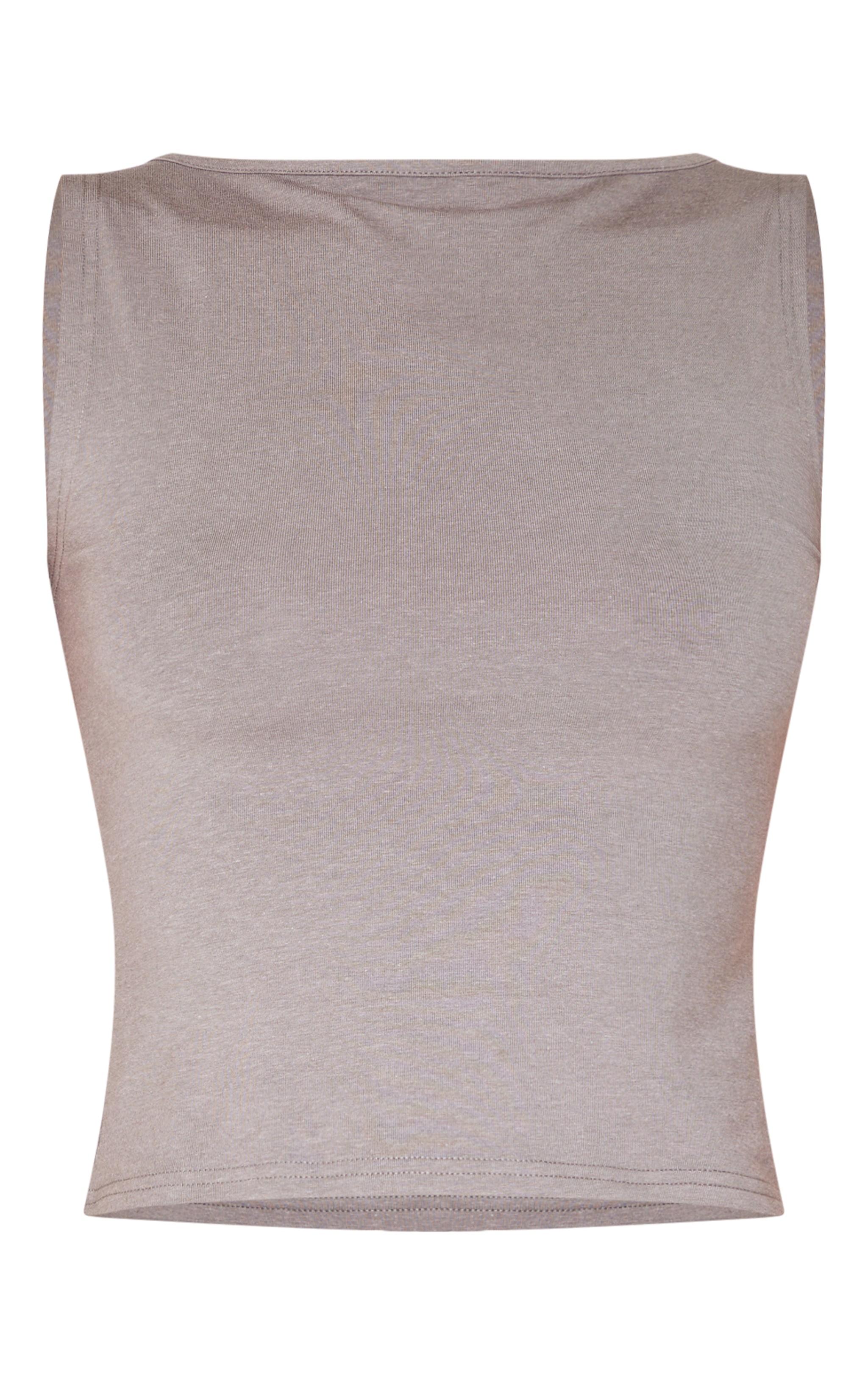 Charcoal Modal Cotton Boatneck Long Top image 5