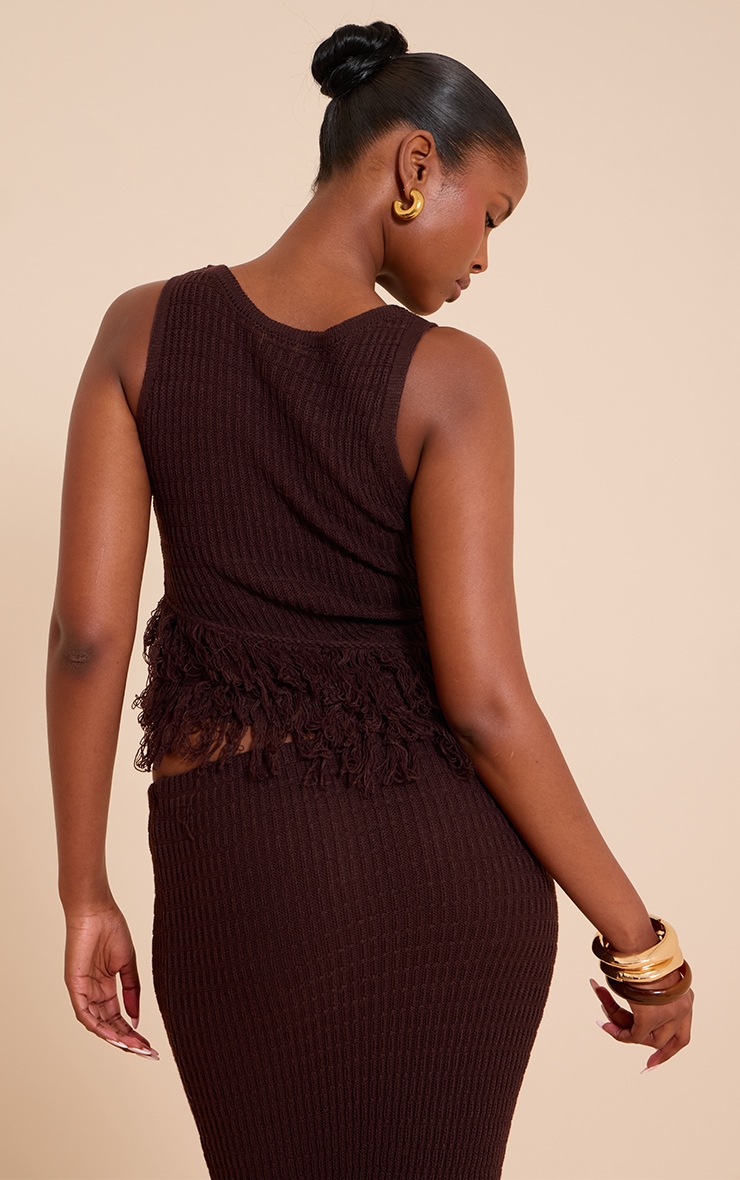 Chocolate Loop Knit Vest image 2
