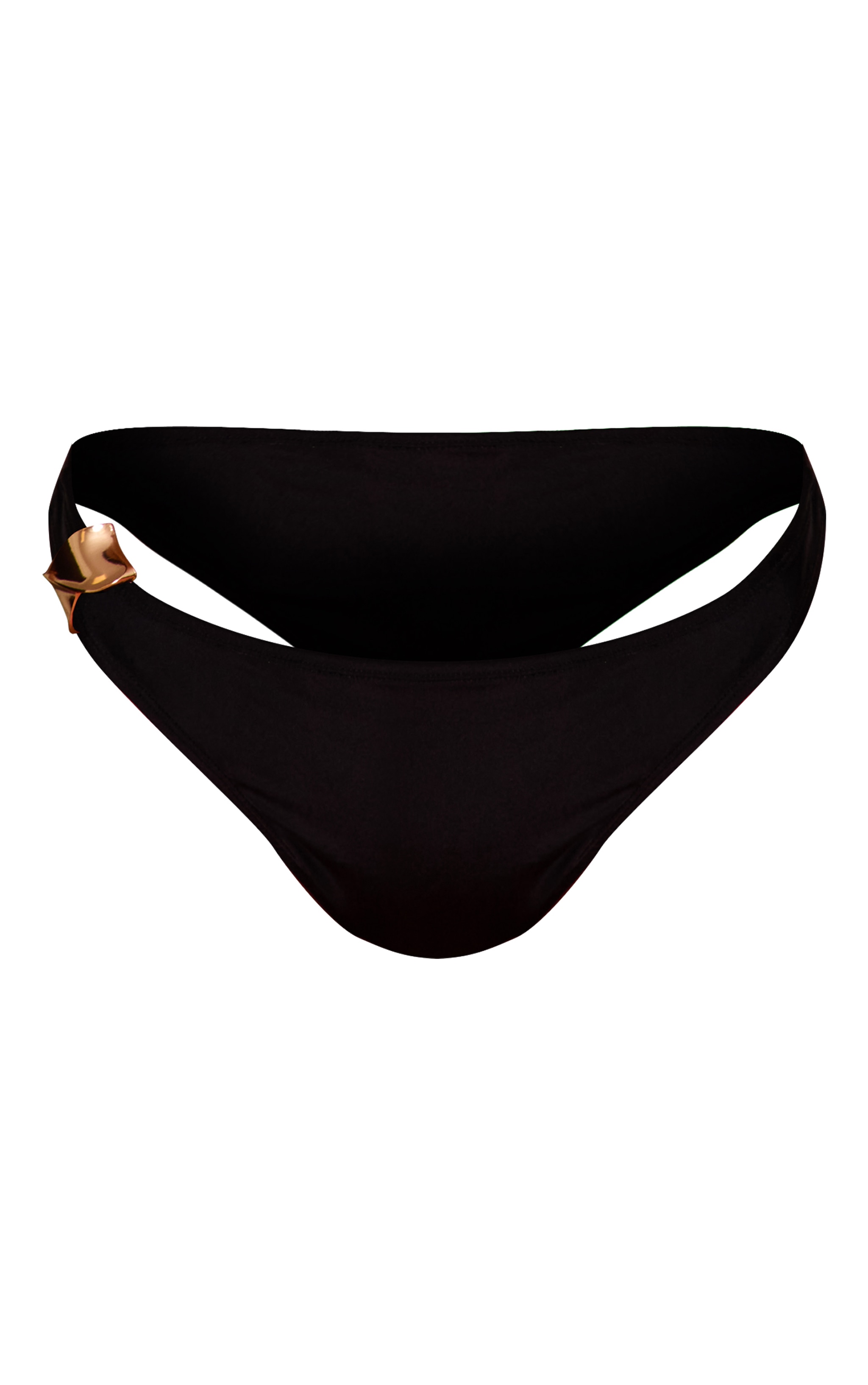 Black Gold Trim Tanga Bikini Bottoms image 5