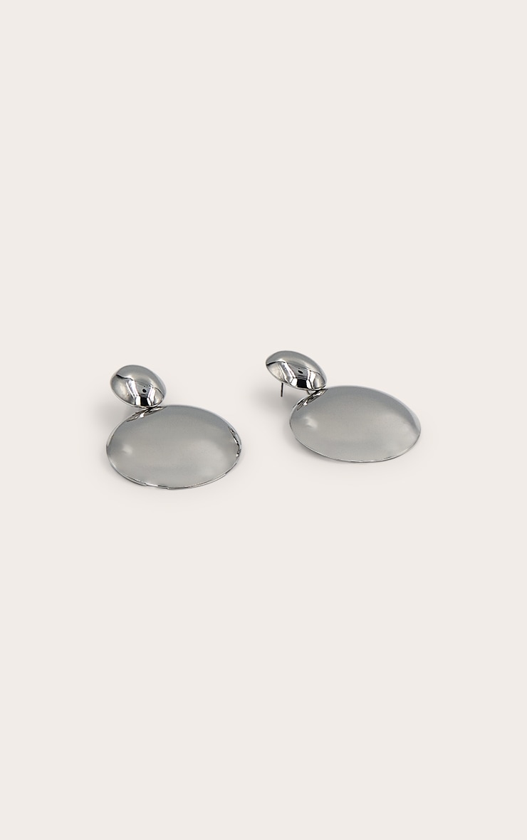 Boucles d'oreilles XXL style larges pierres argentées image 3