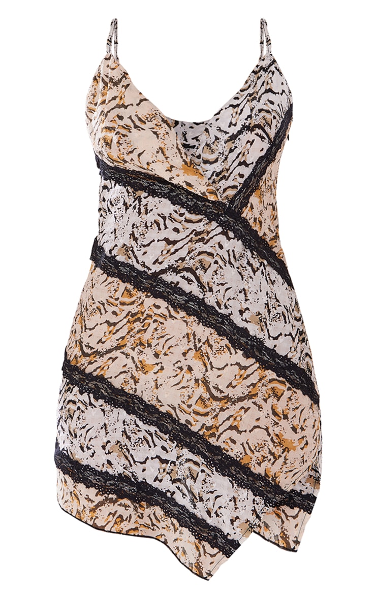 Lace print dress sale