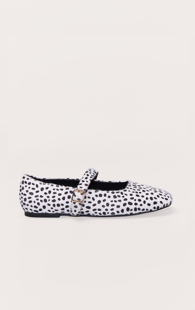 Multi Dalmatian Square Toe Buckle Ballet Flats image 2