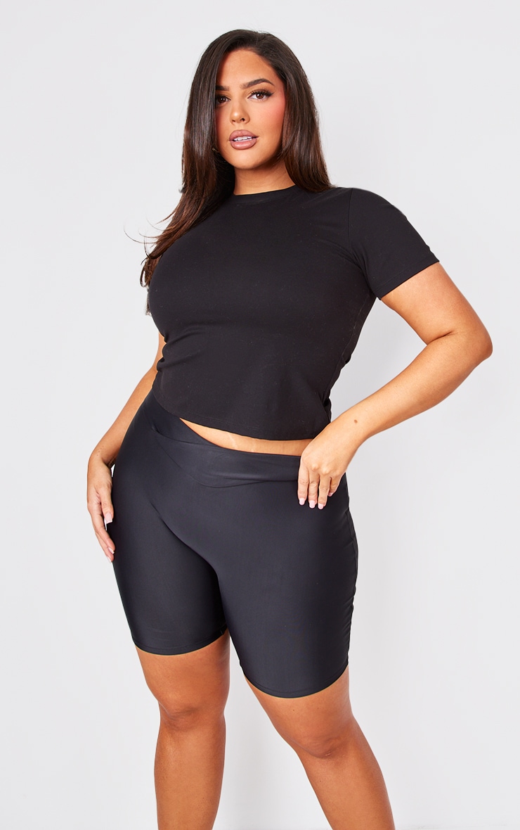 Plus Black Plus Black Sculpting Cycling Shorts image 4