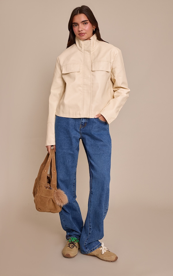 Mid Blue Wash Dipped Back Style Boyfriend Jeans