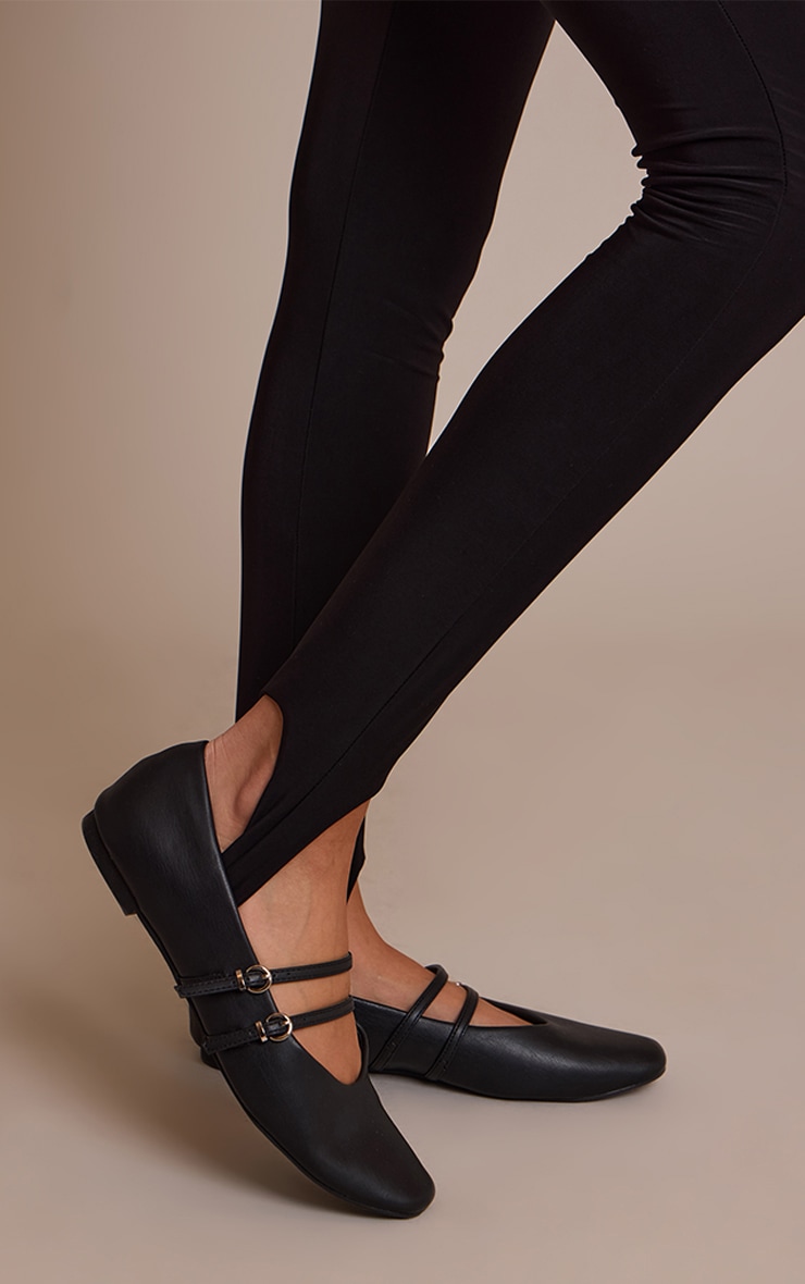 Legging moulant doublé noir à brides sous les pieds image 4