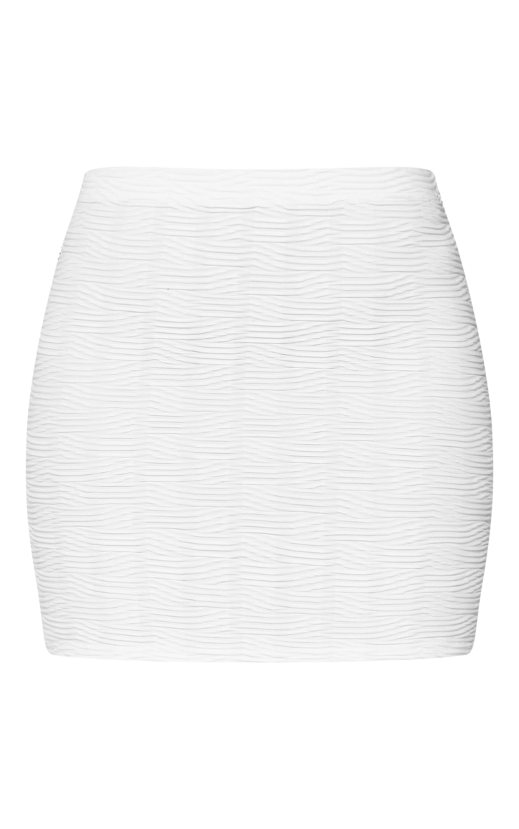 White Crinkle Micro Mini Skirt image 6