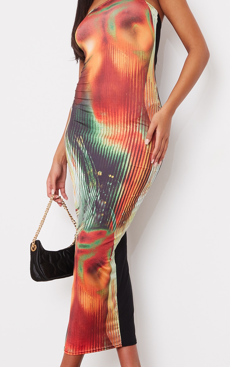 Tall Multi Body Print Bandeau Midaxi Dress image 3