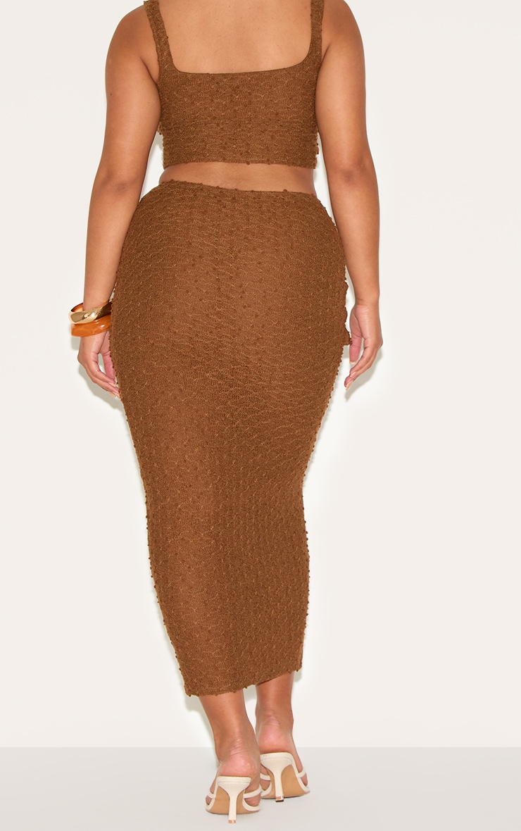 Shape Mocha Textured Gold Hammered Ring Midaxi Skirt image 3