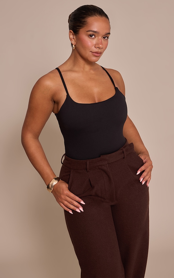 Shape Black Sculpt Built In Bra Strappy Bodysuit
