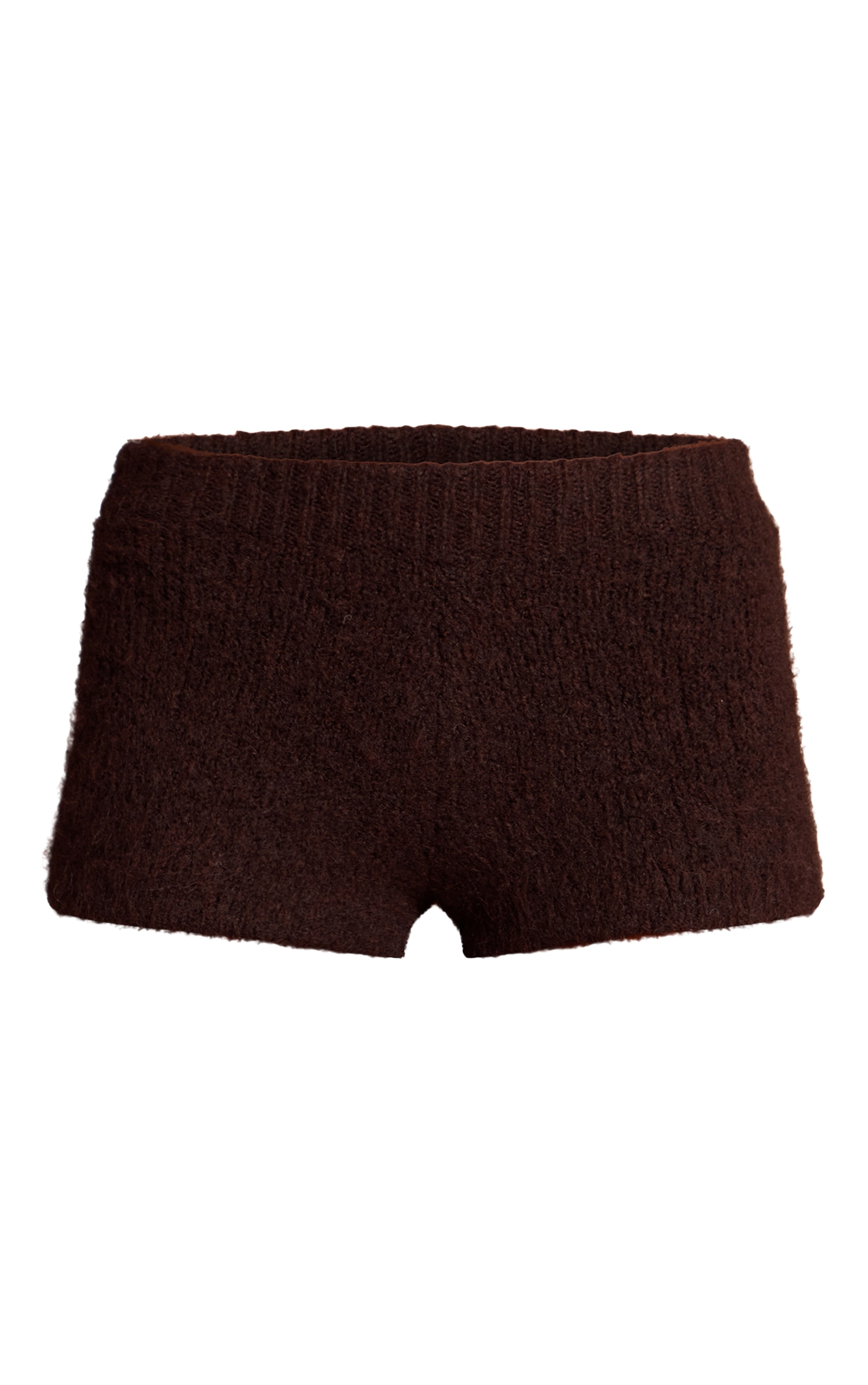 Short en maille tricot brossée chocolat image 6