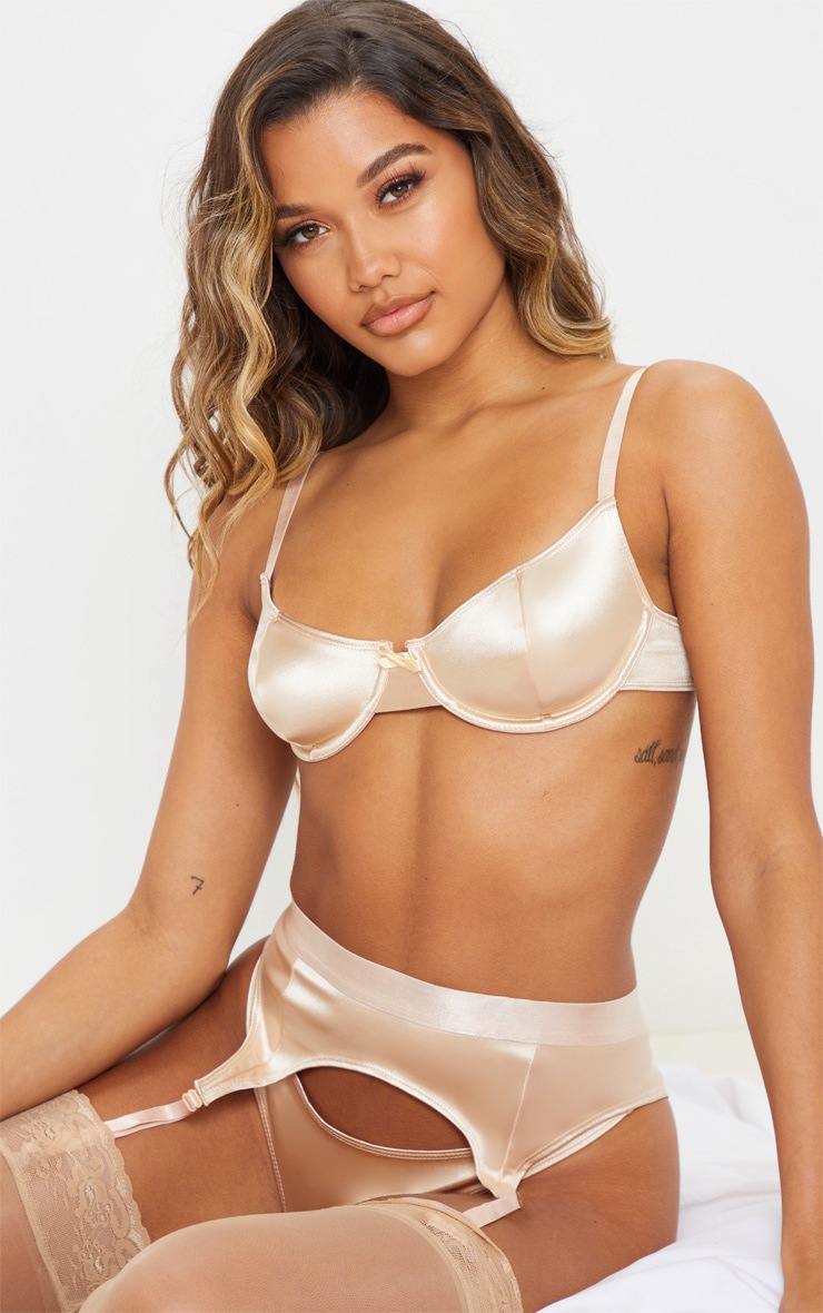 Champagne Satin Bra
