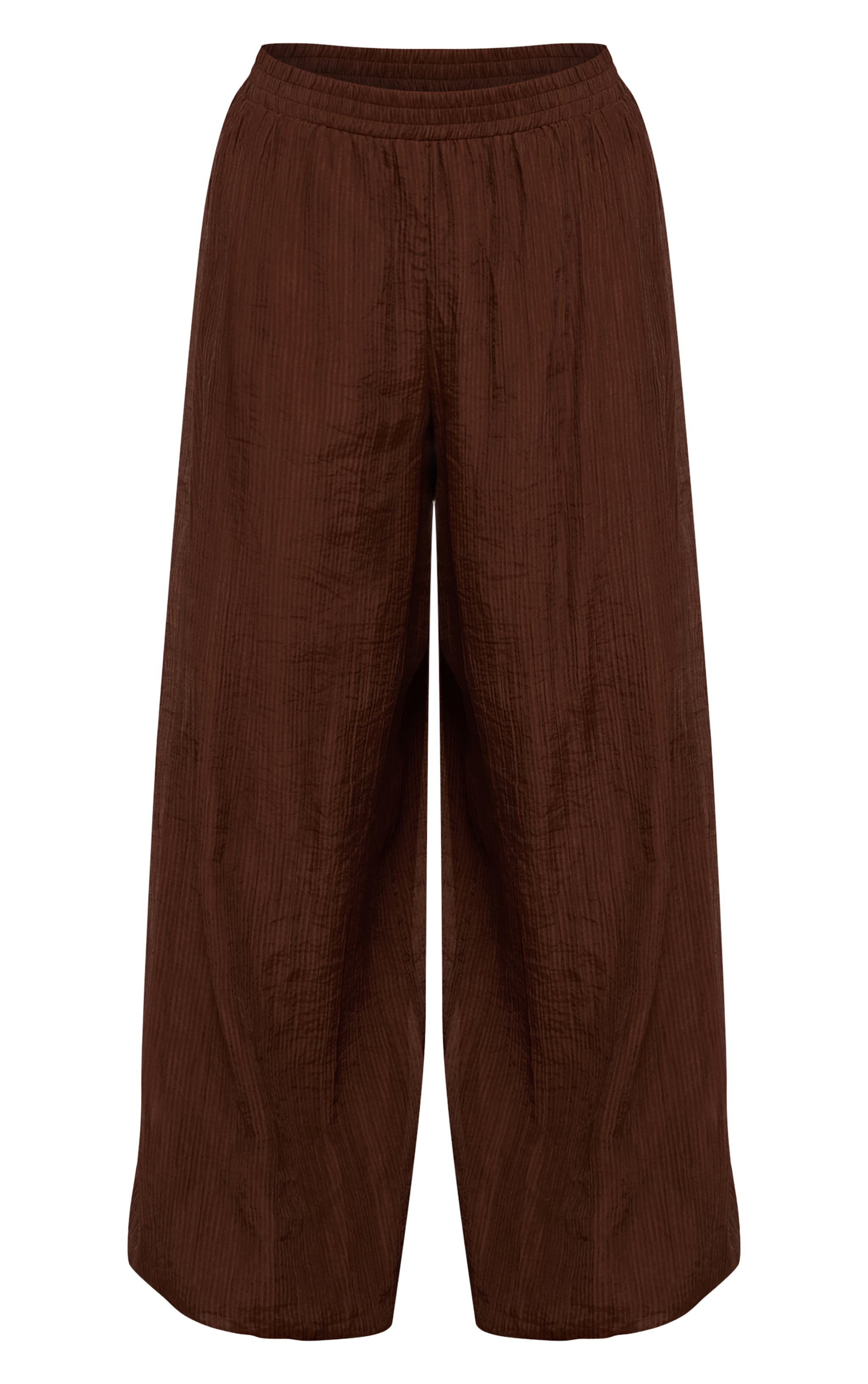 Brown Textured Balloon Pants  image 5
