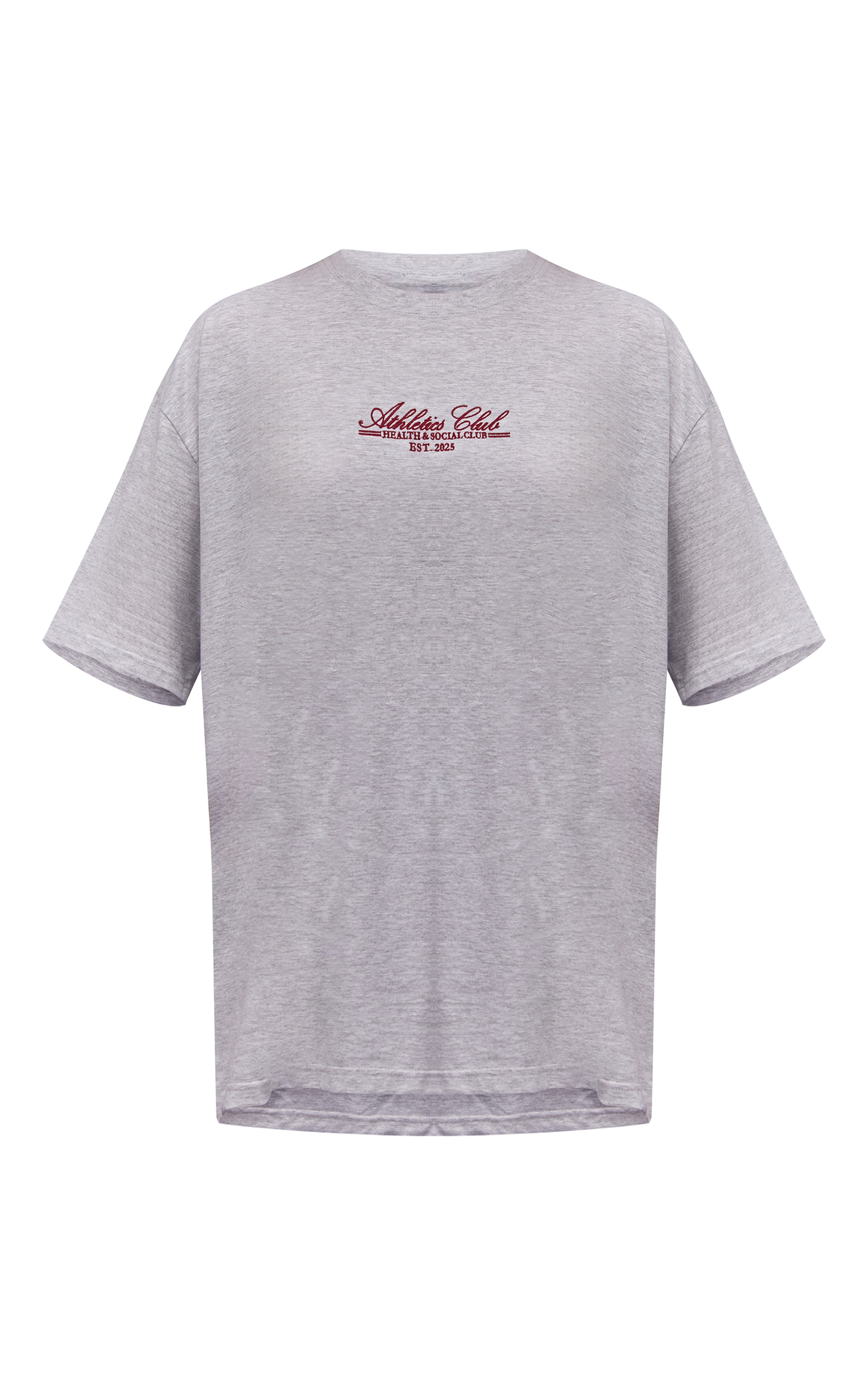 Ash Grey Athletics Club Oversized T-Shirt image 5