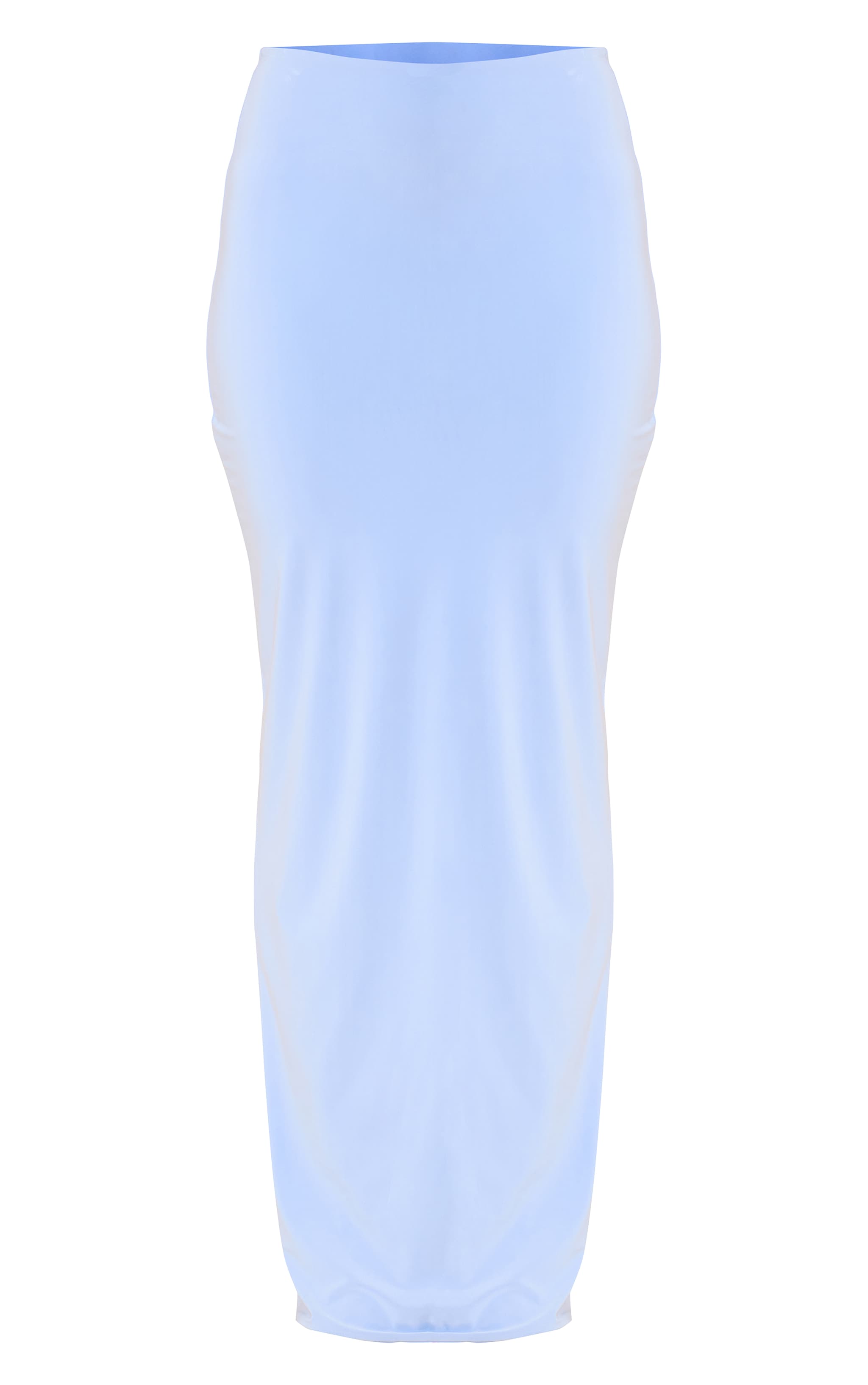 Blue Slinky Low Waist Maxi Skirt image 5