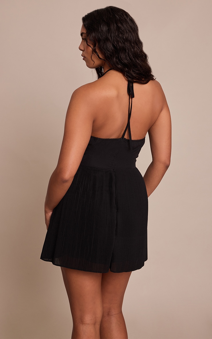 Shape Black Plisse Corset Mini Dress image 2