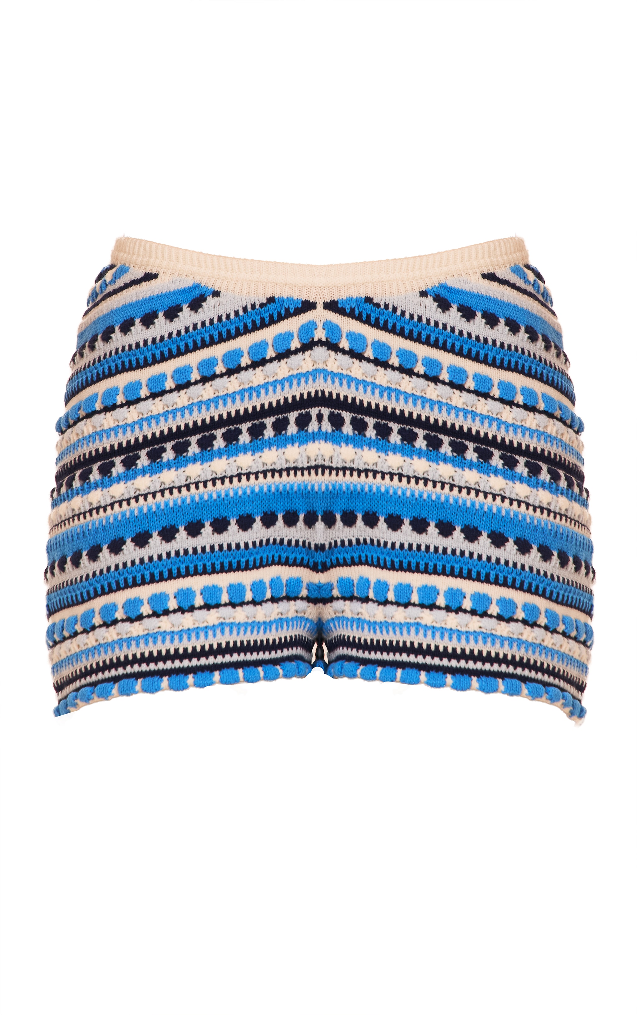 Petite Blue Bubble Knit Shorts image 6
