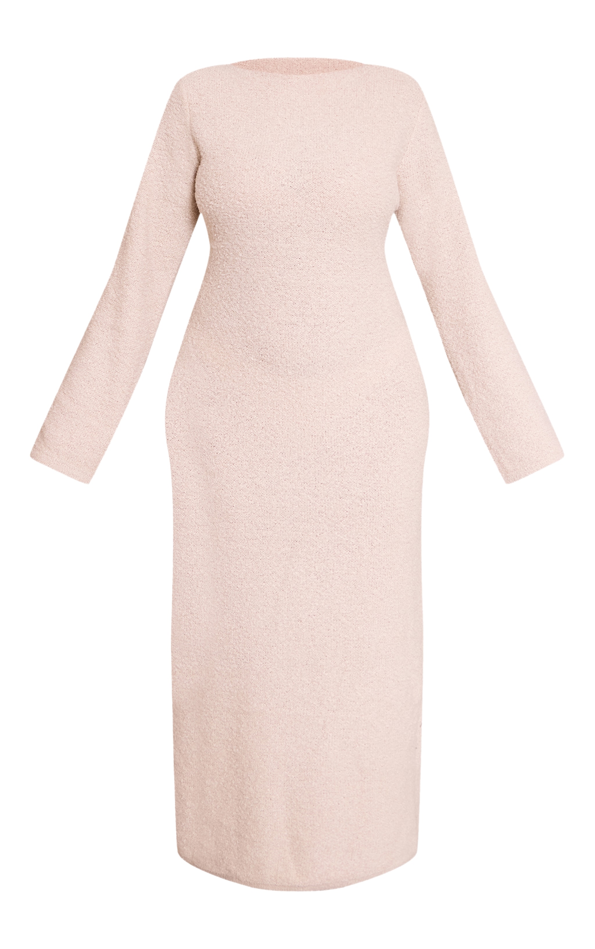 Plus Cream Bobble Knit Knitted Maxi Dress  image 5