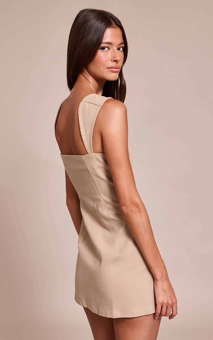 Stone Zip Up Pocket Detail Bodycon Dress image 2