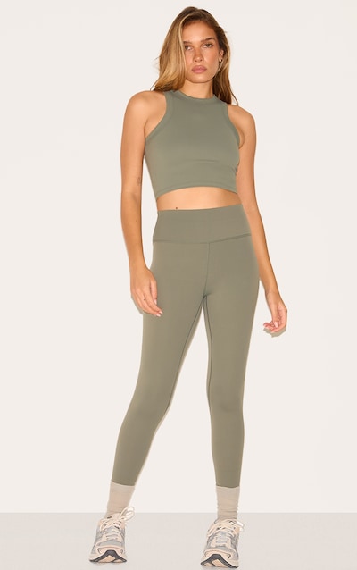 Legging de sport court en Sculpt vert olive