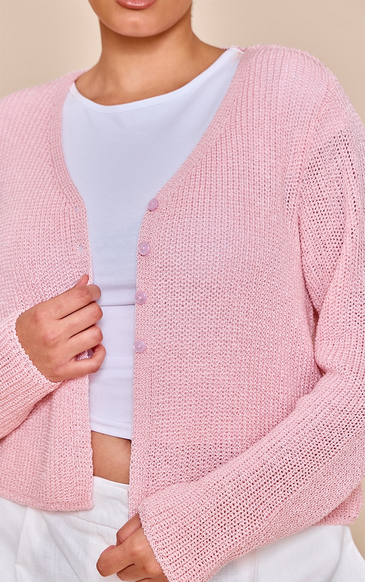 Plus Pink Filagree Button Cardigan image 4