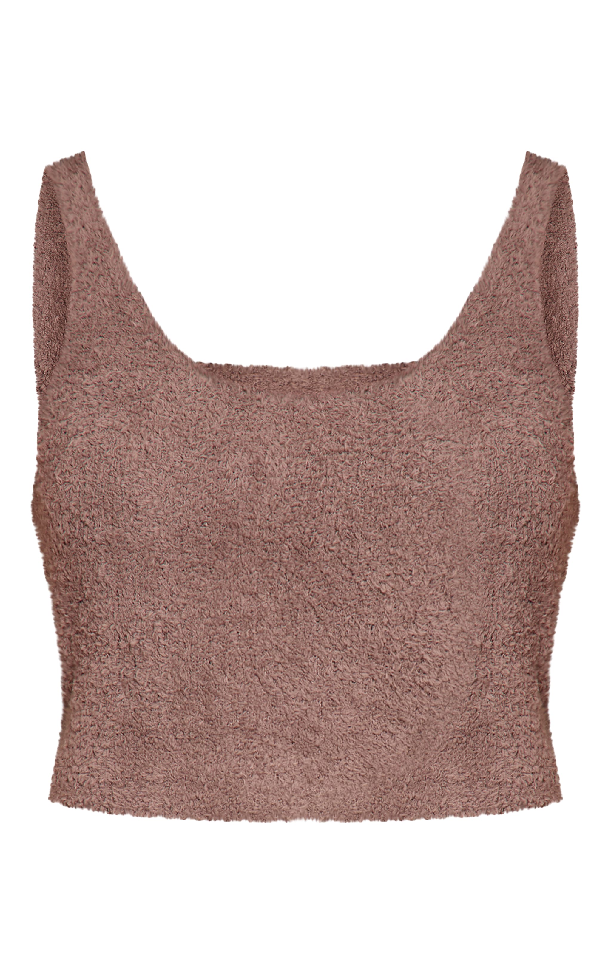 Chocolate Fluffy Pyjama Vest and Shorts Set image 5