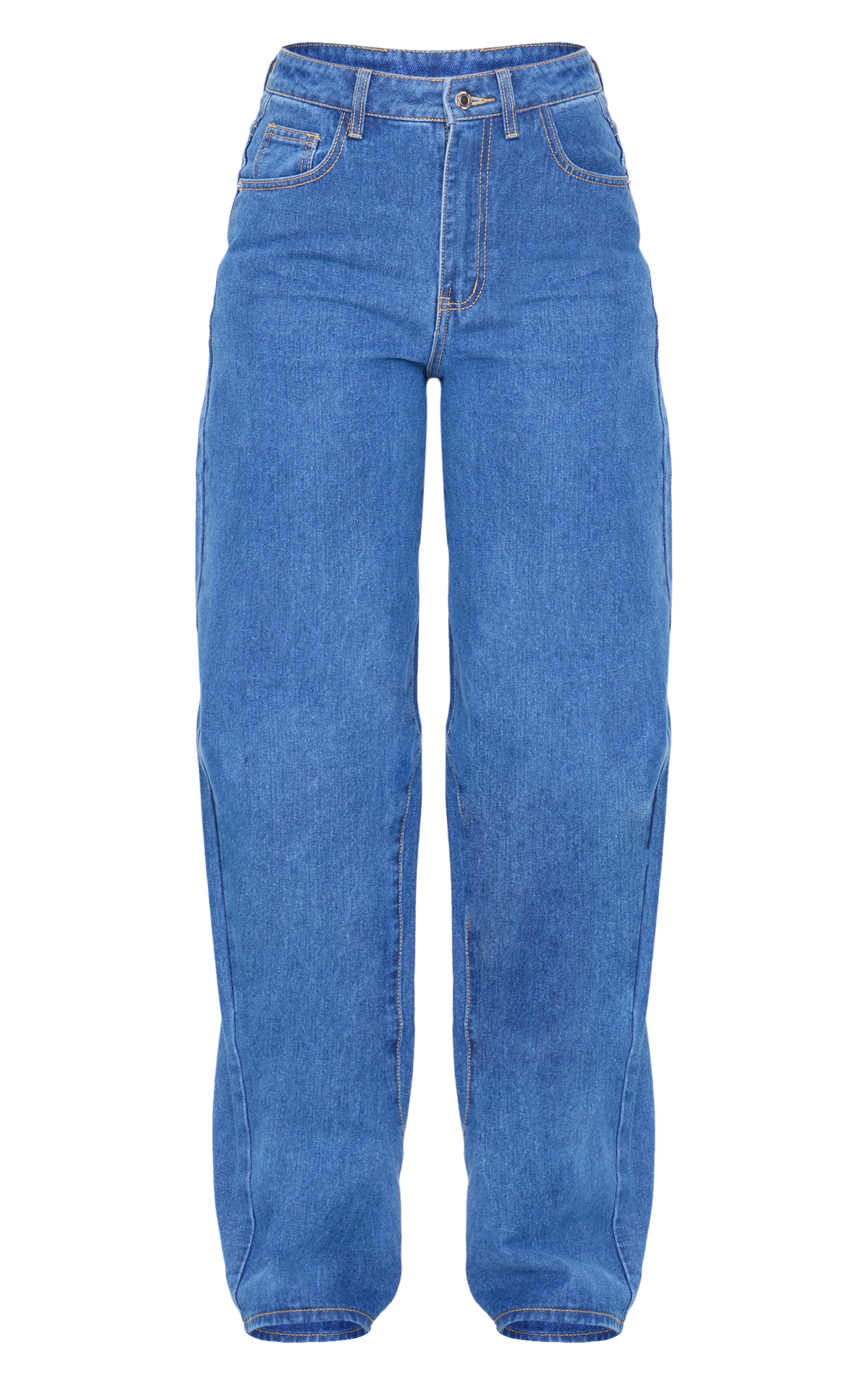 Tall Jean boyfriend bleu moyen délavé à taille tombante dans le dos image 5