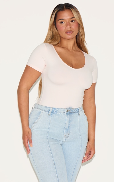 Shape Blush Sculpted V Neck Short Sleeve Bodysuit