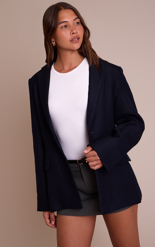 Blazer boyfriend deluxe bleu marine