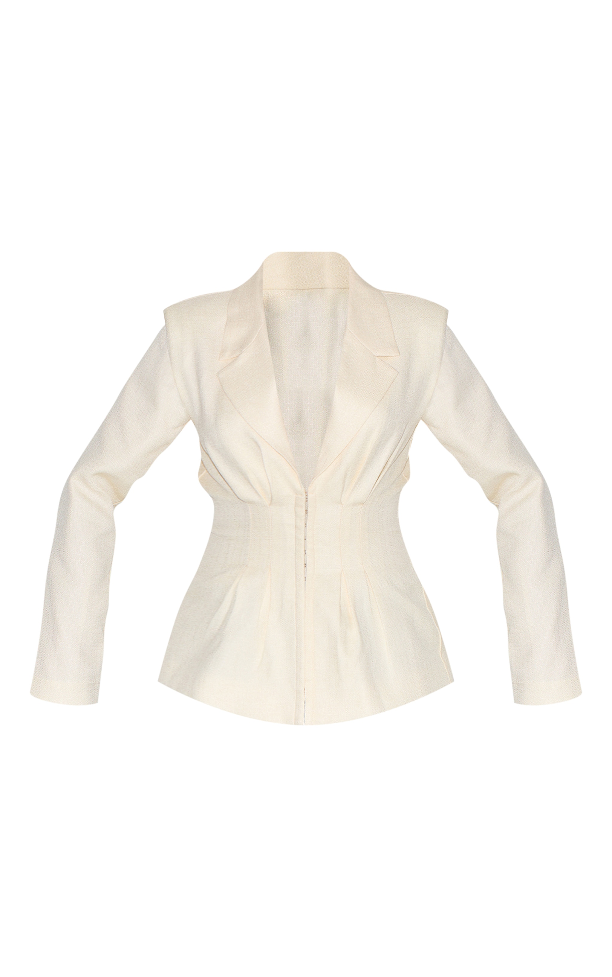 Blazer Crème Ajusté à la Taille, Taille Petite image 5
